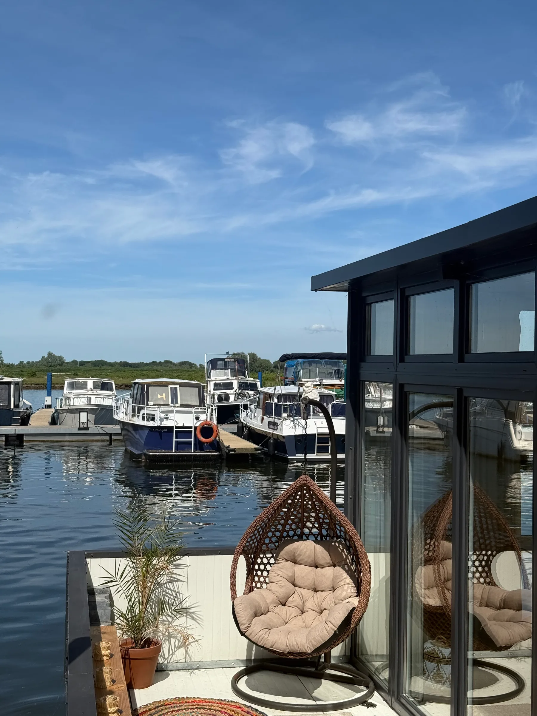 The terrace on the water